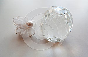 ÃÂ¡rystal egg and pearl bead photo